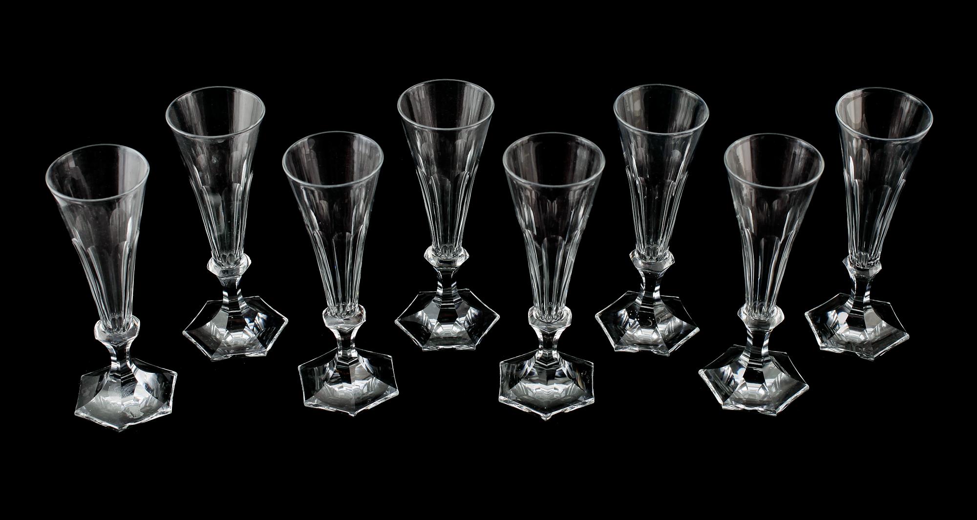 CHAMPAGNESTRUTAR, 8 st, troligen Frankrike, 1900-talets första hälft.