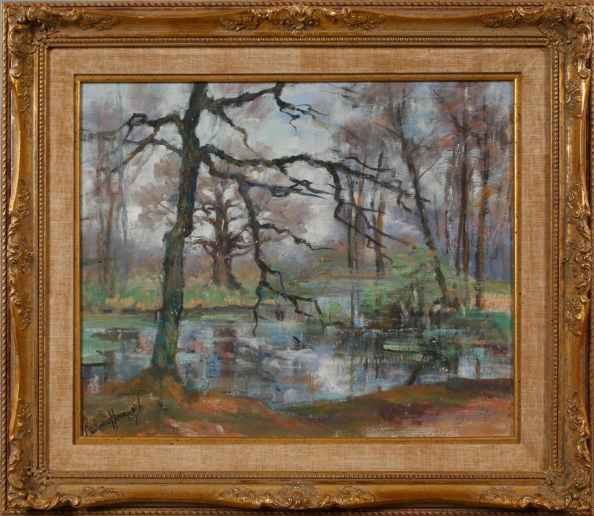 FRANCINE RICHARD-HENNECART, tillskriven, olja på duk, signerad.