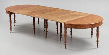 A Swedish late Empire 19th century dinner table.