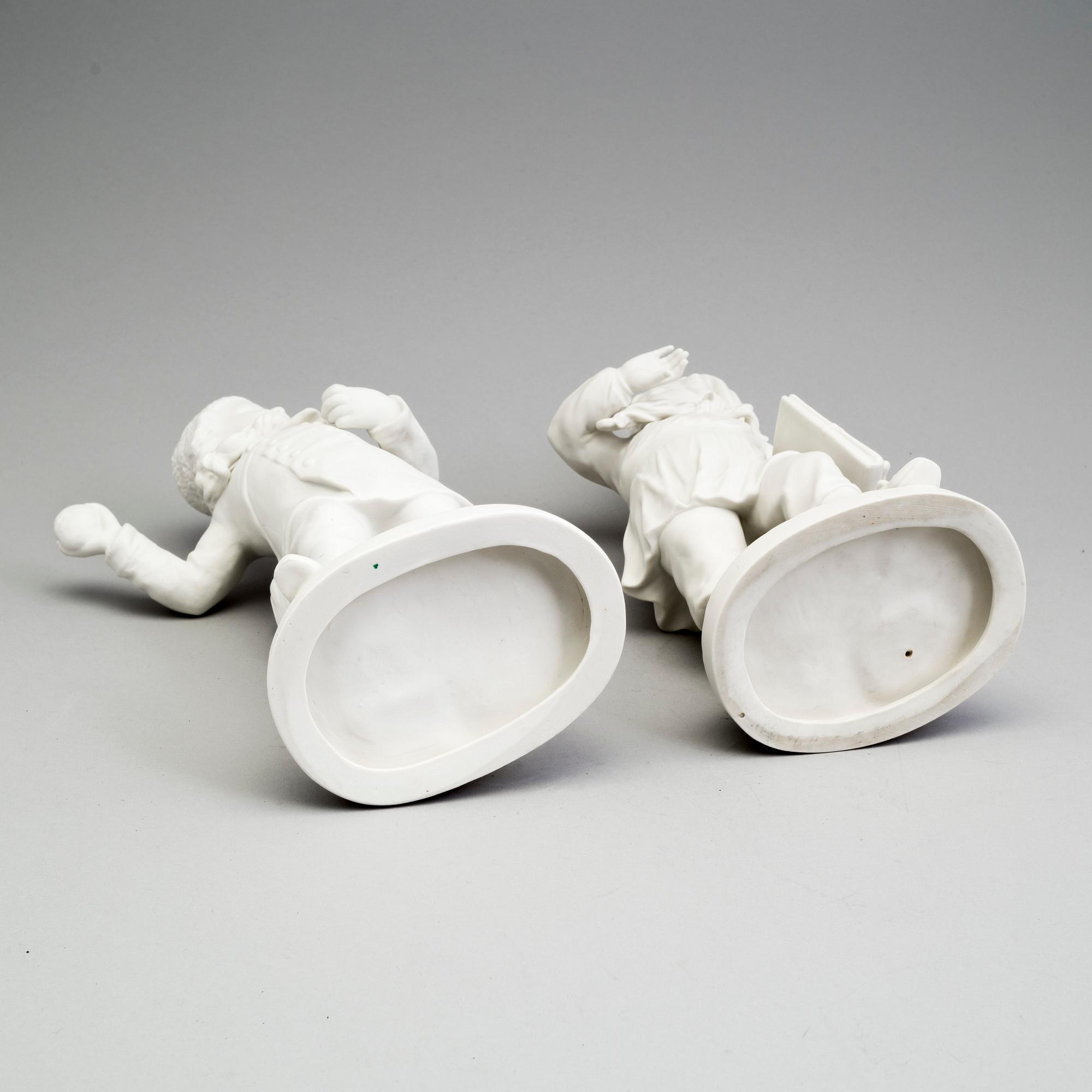 TWO PARIAN FIGURES, Gustafsberg 1911.