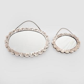 Spegel, 2 st, silver, 1900-tal.