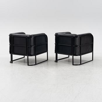 Jan Ekselius, fåtöljer, ett par, "MAX" ur Etcetera-serien, JOC, Vetlanda 1980-tal.