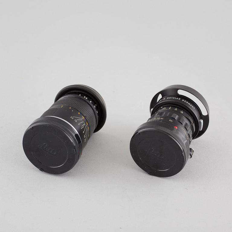 OBJEKTIV, Summicron f=5 cm 1:2 & ELMAR 1:4/90, Leitz och Ernst Leitz, Wetzlar.