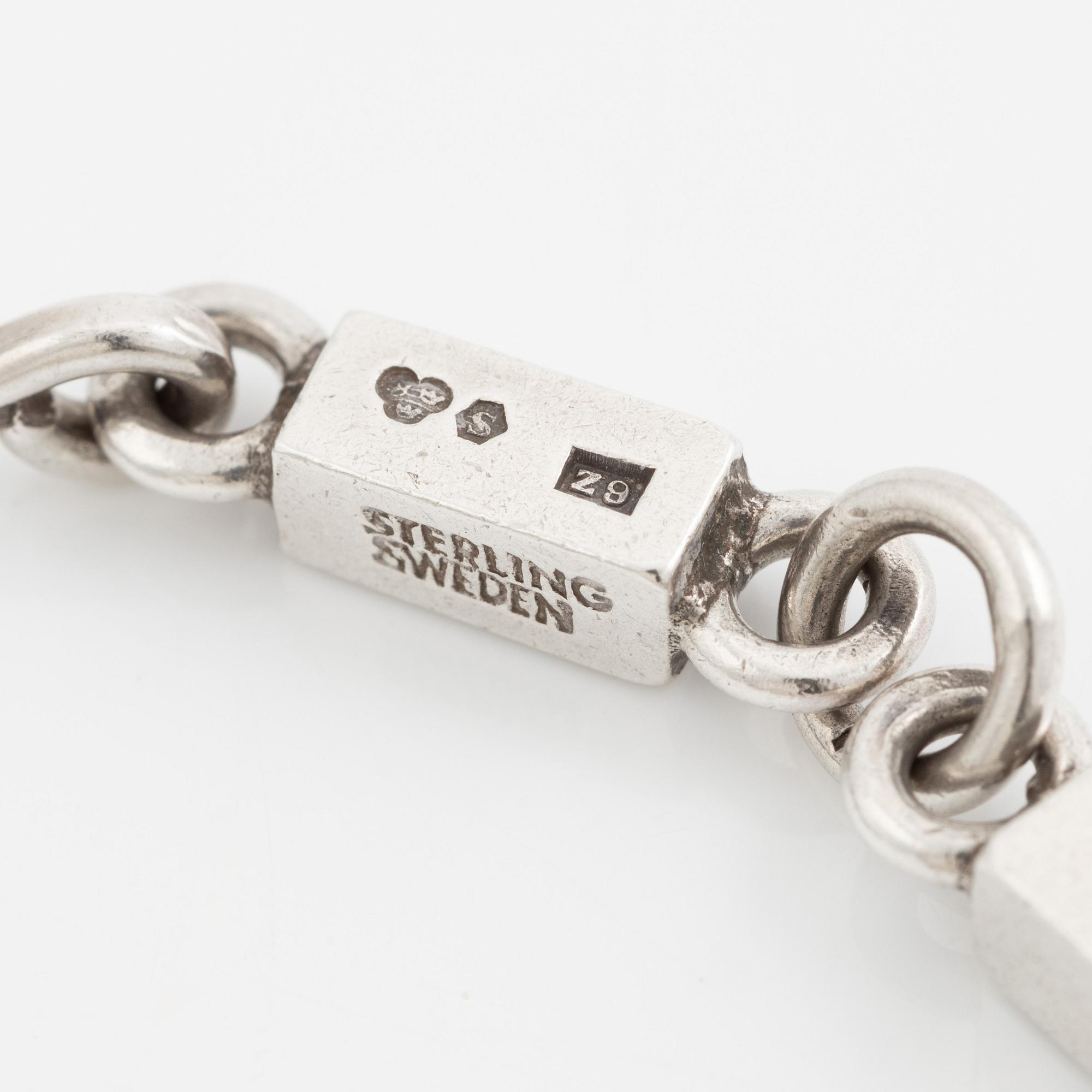 Wiwen Nilsson, armband, sterlingsilver, Lund 1974.