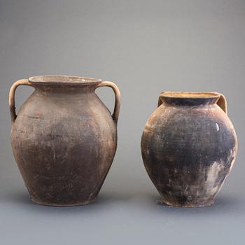 KRUS, 2 stycken, lergods, Europa, 1900-talets början.