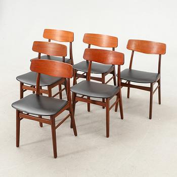 Chairs, 6 pieces, 1960s, Denmark.