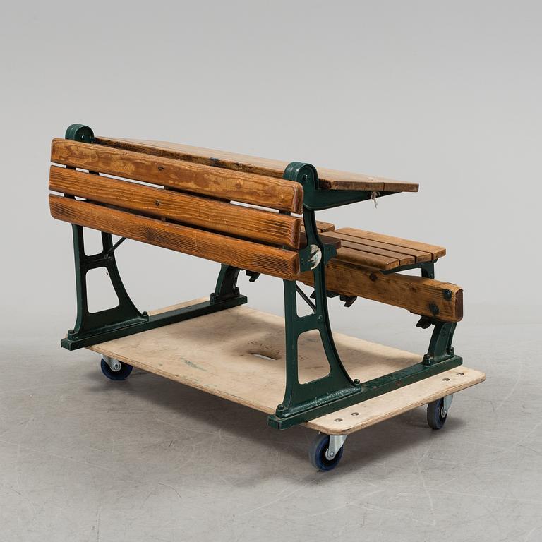 An early 1900s school bench/table.