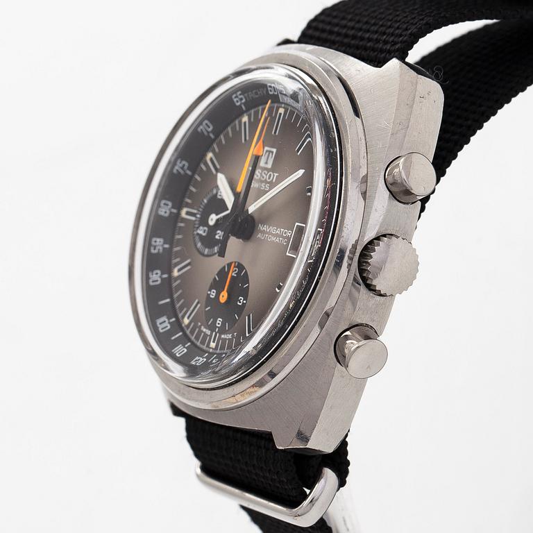 Tissot, Navigator, chronograph, wristwatch, 43 mm.