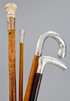 KÄPPAR, 4 st, metall och trä, 1900-tal.