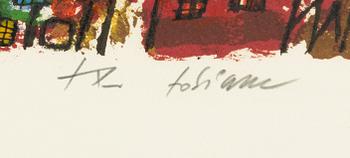 Theo Tobiasse, Mapp med 18 färglitografier, "Un hommage à H.C. Andersen".