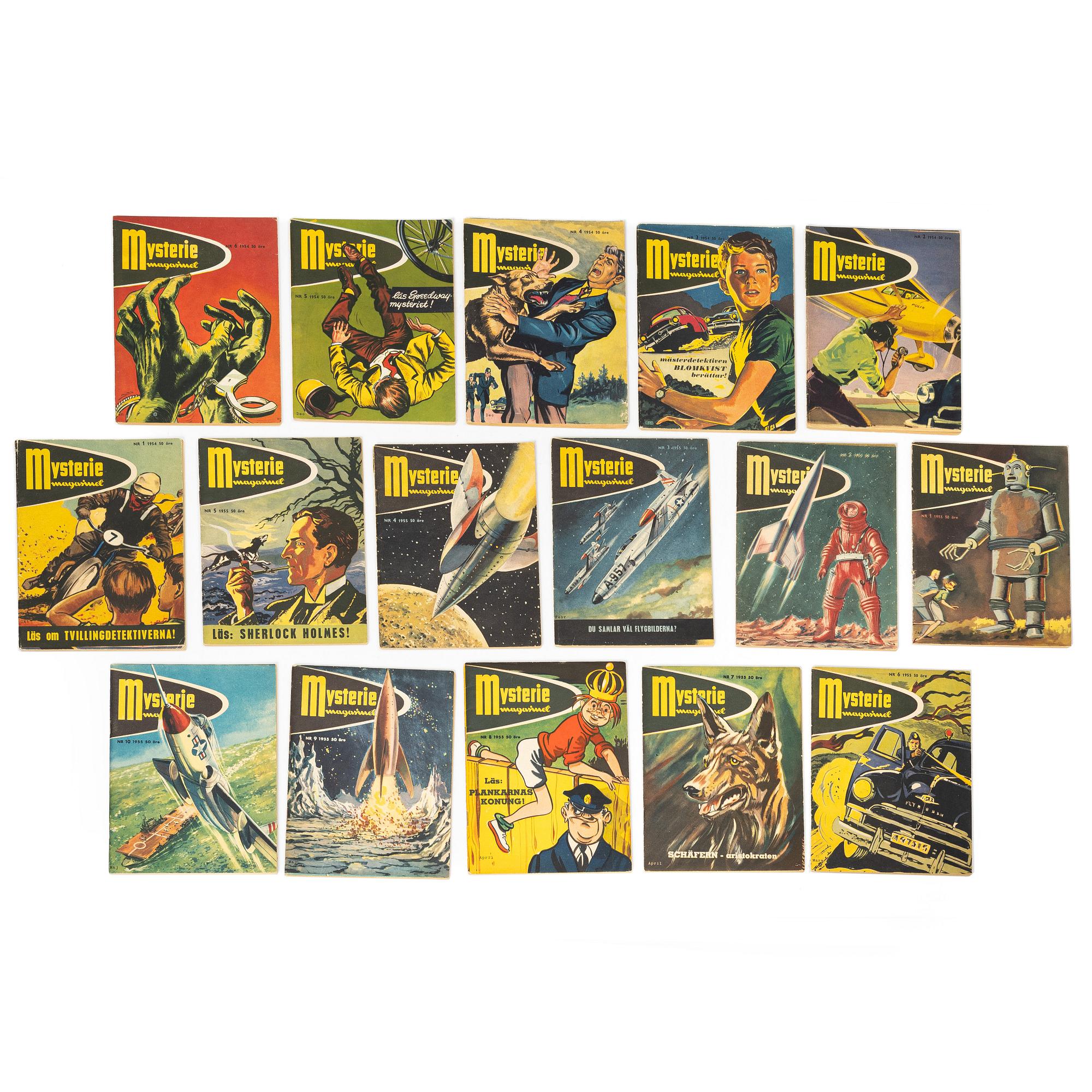 Comic books, 16, “Mysteriemagasinet”, 1954–1955.
