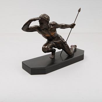 SKULPTUR, brons, art déco, signerad J de Roncourt, 1900-talets första hälft.