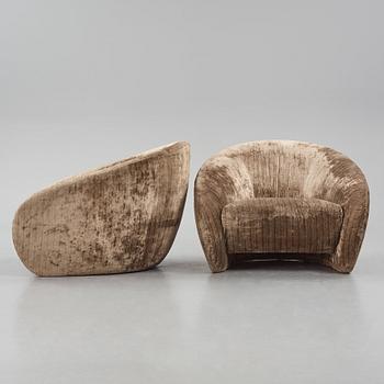 Roberto Lazzeroni, a pair of "Hudson" easy chairs, Ipe Cavalli, Italy, post 1996.