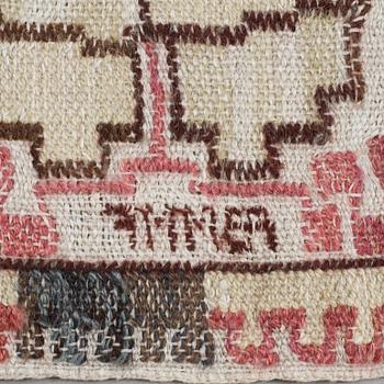 VÄVNAD, "Grodblad, blå", signerad AB MMF (AB Märta Måås-Fjetterström), denna tillverkad efter 1941.