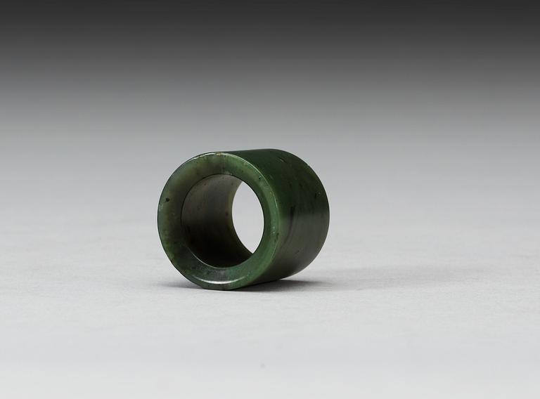 A jade Archers ring, Qing dynasty.