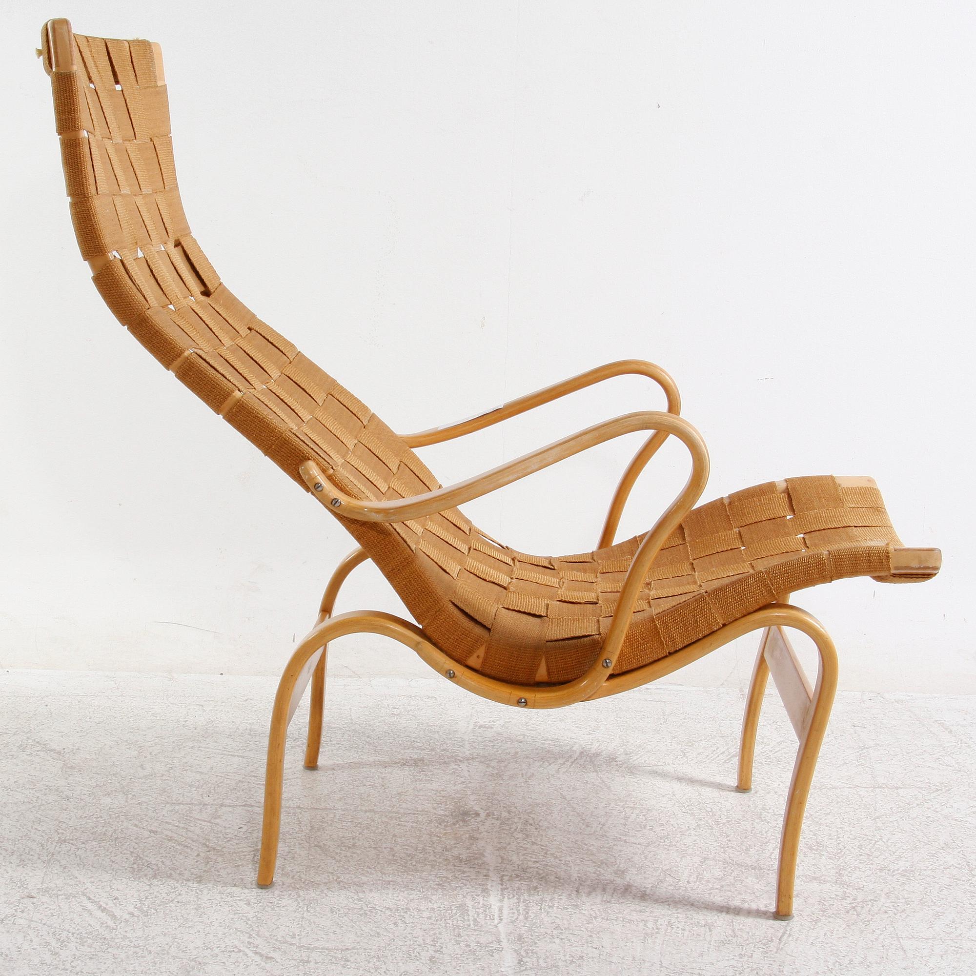 FÅTÖLJ. "Pernilla", Bruno Mathsson, 1961.