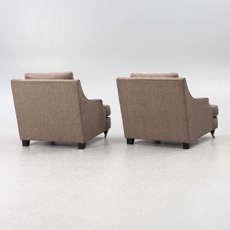 Fåtöljer med fotpallar, ett par, JIO möbler.