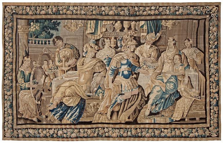 TAPESTRY. Tapestry weave. 273,5 x 436,5 cm. Flanders second half of the 17th century.