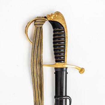 Sabel, svensk, m/1899 för officer, med balja.