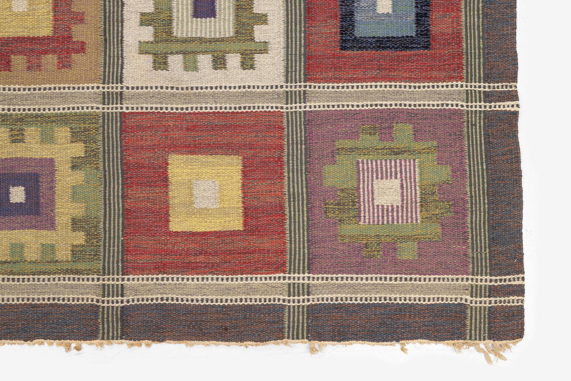 A flat weave carpet, c. 327 x 243 cm, Bohusslöjd–Konstfliten.