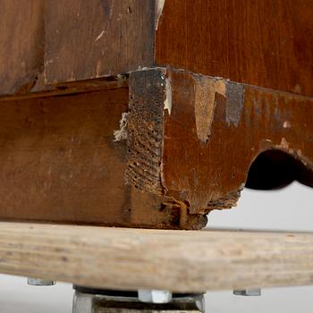 A 19th century walnut veneered  book cabinet.