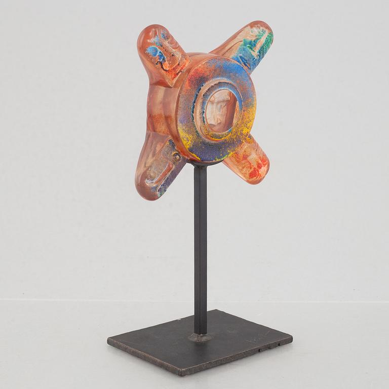 Kjell Engman, a glass sculpture, Kosta Boda, dated 1995.