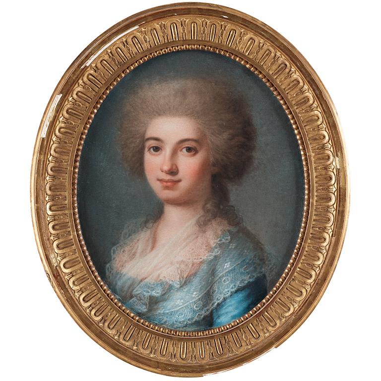 JOSEPH BOZE, Signed J. Boze and dated 1792. pastel, oval 45 x 37 cm.