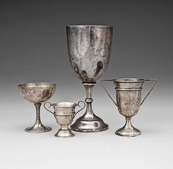 PARTI SILVER, 4 delar, England, bl a London. 1900-talets första hälft. Tot ca 400 g.