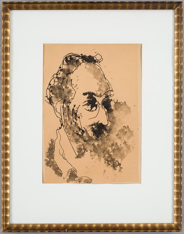 ANATOLY ZVEREV, tusch på papper, signerad.
