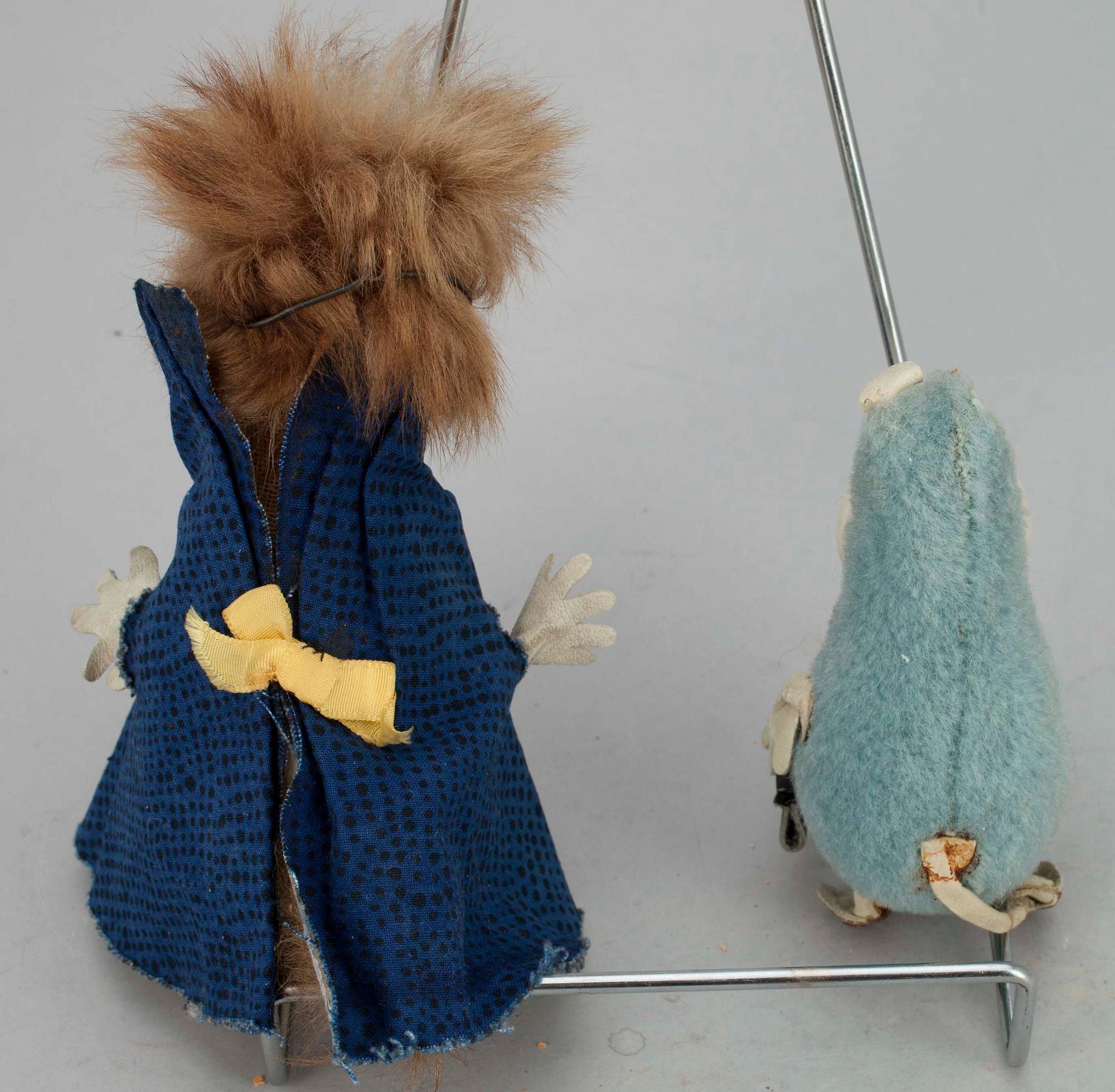 LEKSAKER, 2 st, "Hemulen" och "Muuminmamman. Atelier Fauni, Finland.