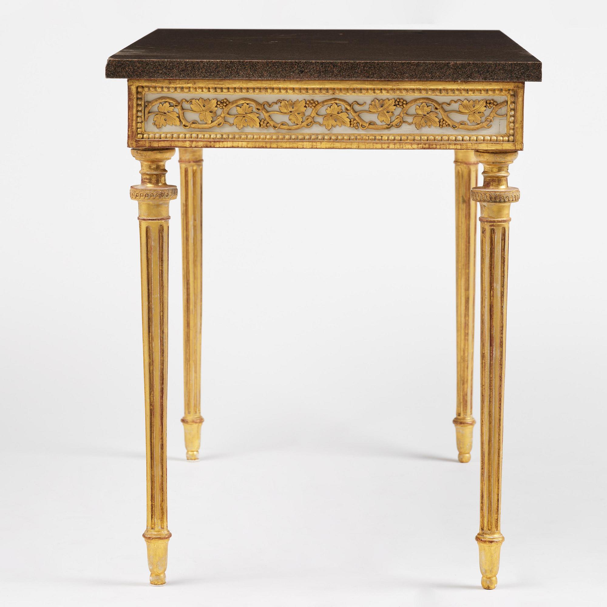Konsolbord, av Pehr Ljung (1743-1819) bildhuggare i Stockholm, Sengustavianskt.