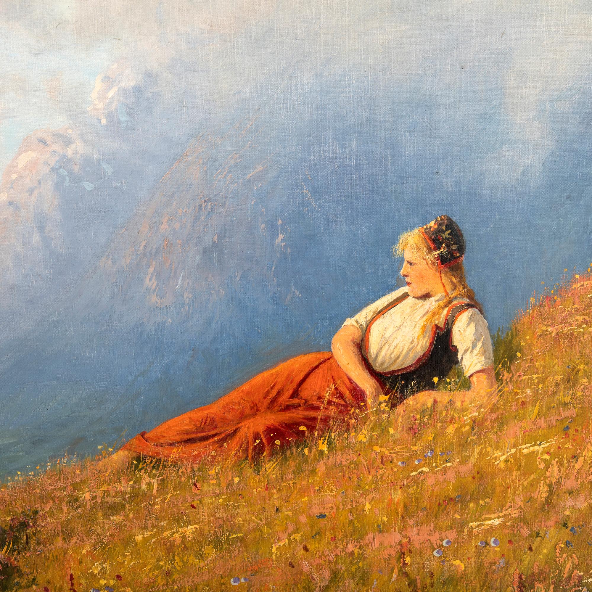Hans Dahl,  oil on canvas signed.