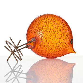 Alessandro Pianon, a "Pulcino" glass sculpture of a bird, Vetreria Vistosi, Italy, 1960s.