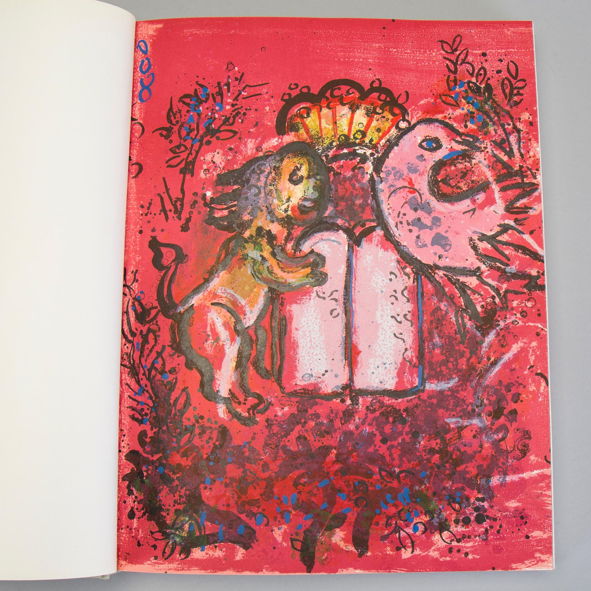 MARC CHAGALL, books (3), with, in total, nine lithographs in colour.