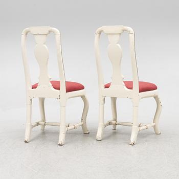 A pair of late Baroque chairs, mid 18th Century.