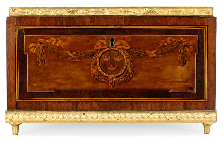 Myntkabinett, av Georg Haupt, signerat och daterat 1780. Gustavianskt.