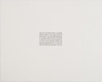 Ernst Billgren, "The end of all animals", portfolio bestående av 12 etsningar, signerad och numrerad 3/40.