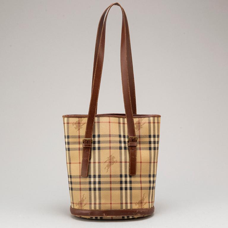 BURBERRY, bucket bag.