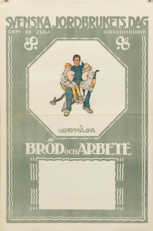 POSTER, "Svenska jordbrukets dag", 1917.