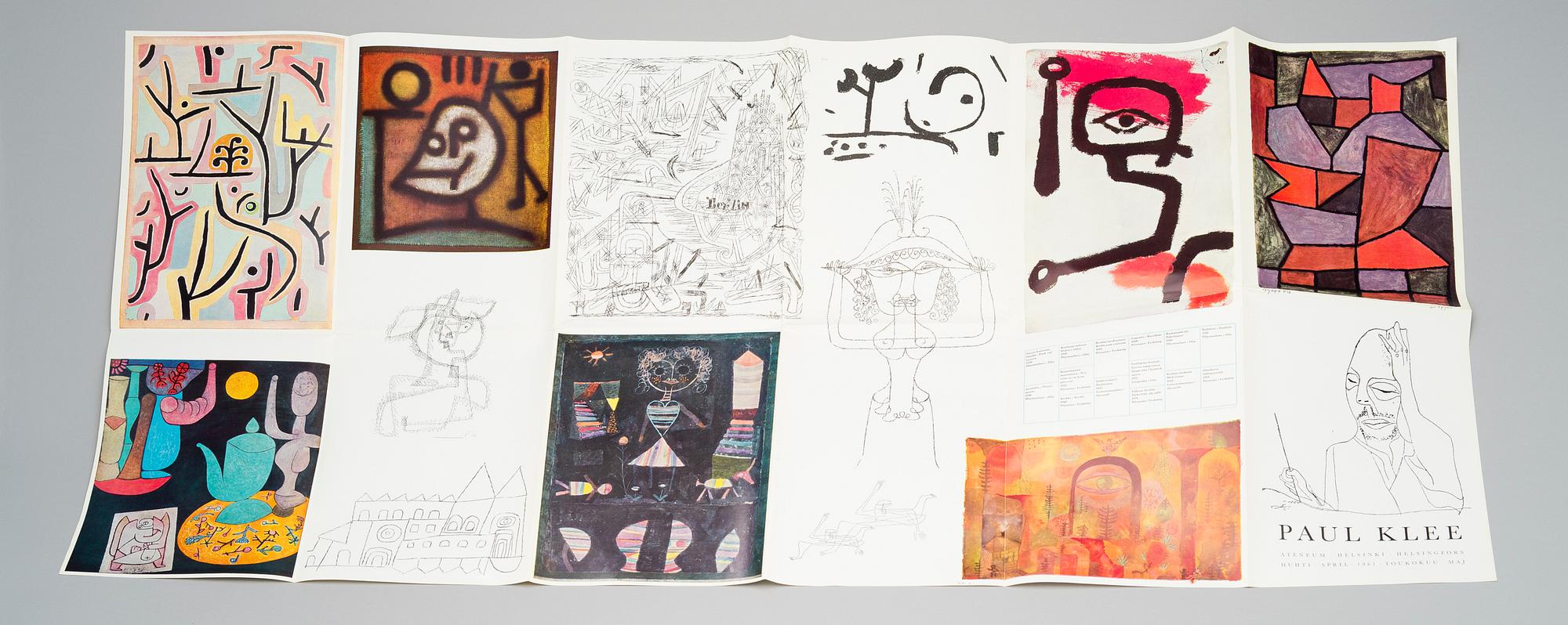 BROSCHYRER 3 ST, Jim Dine, Victor Vasarely och Paul Klee 1961, 1982, 1983.