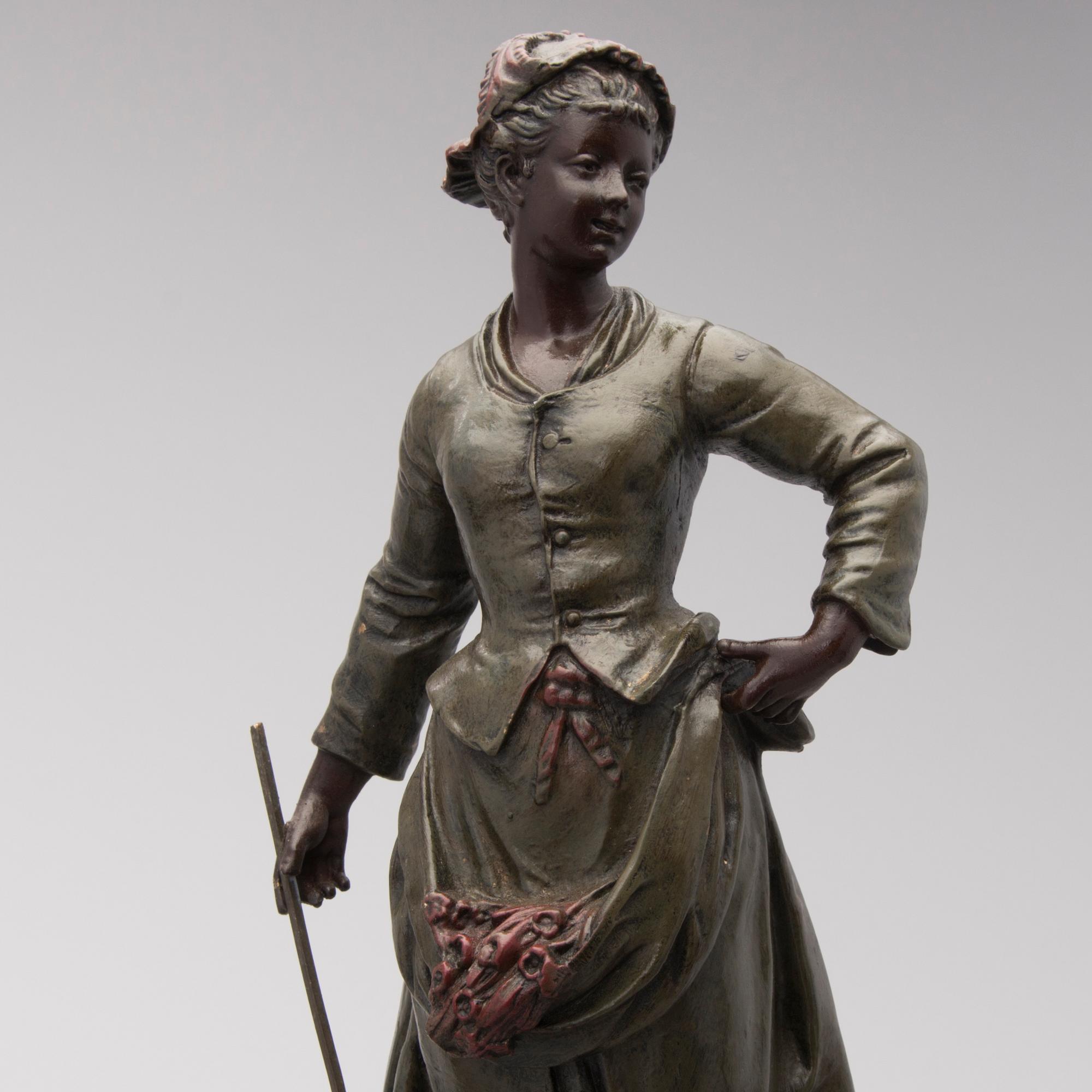 French mantel clock set, mantel clock marked Horlogerie Paris 7742, late 19th century.