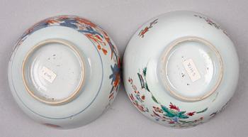 SKÅLAR, 4 st, porslin, Qianlong, Kina 1700-tal.