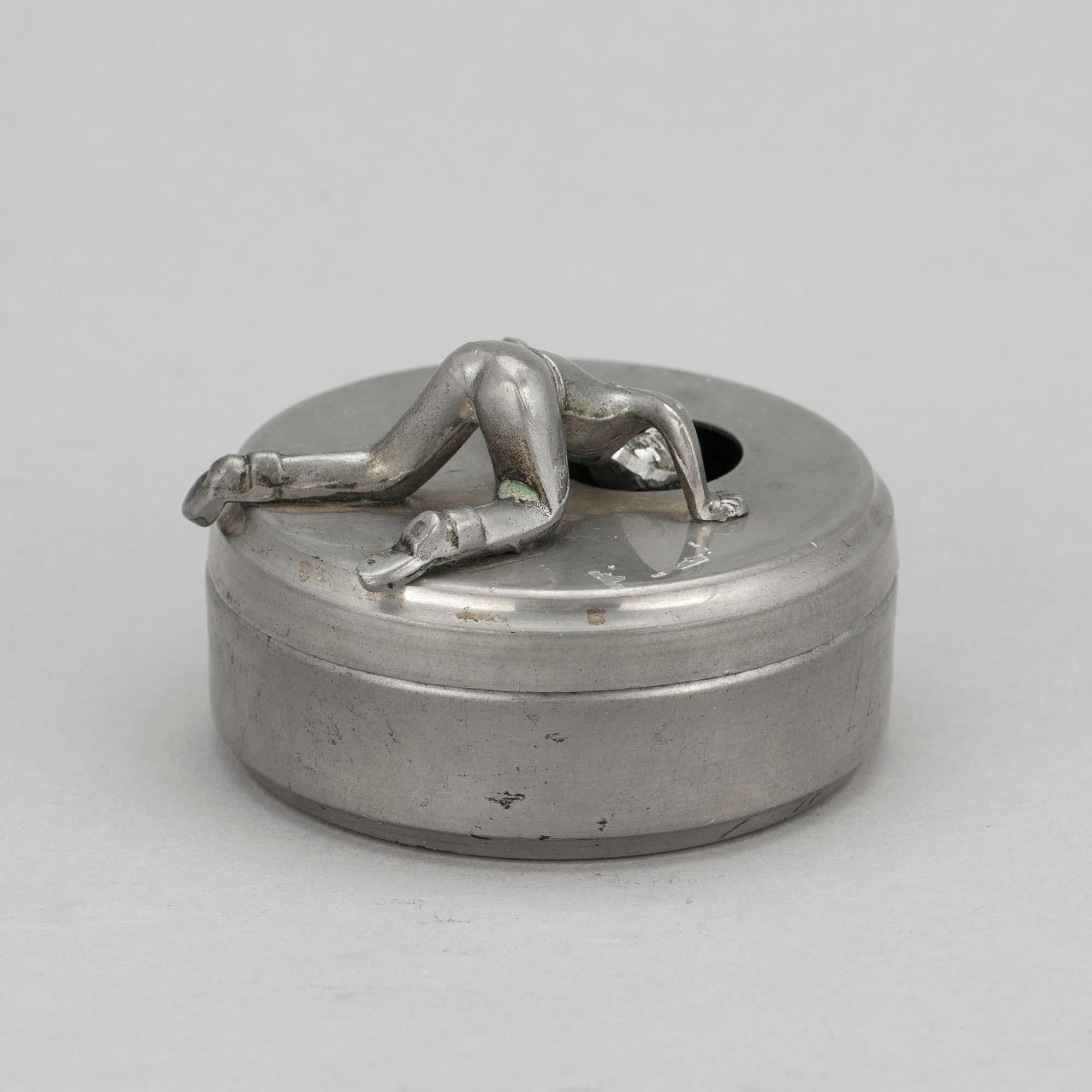 MANSCHETTKNAPPSASK, "Originell", Widerholm & Dahlberg, Eskilstuna, 1930-/40-tal.