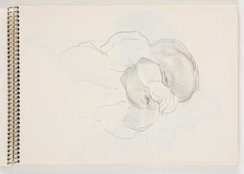 Lotte Laserstein, Skissblock med 19 teckningar varav 1 signerad.