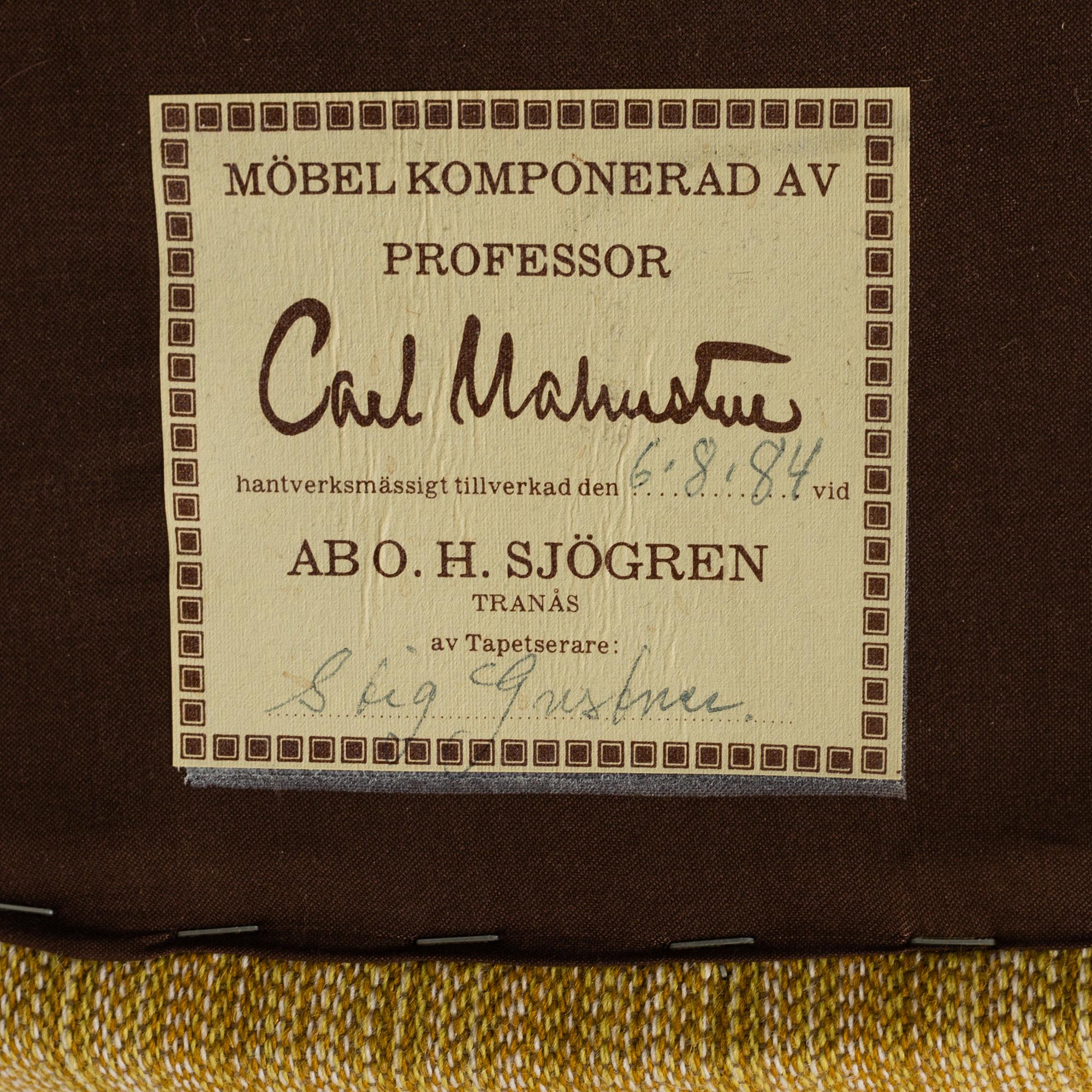 CARL MALMSTEN, fåtölj "Farmor", 1900-talets andra hälft.