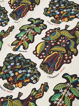 Josef Frank, gardinlängder, 2 st, "Drinks", Firma Svenskt Tenn.