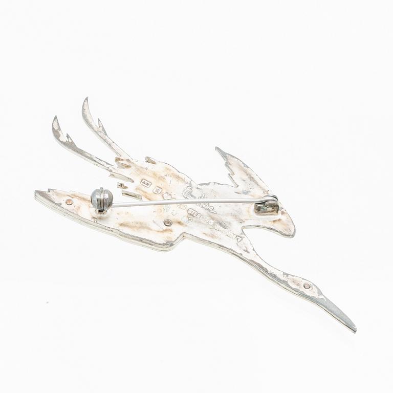 Wiwen Nilsson, brooch sterling silver Lund 1963.