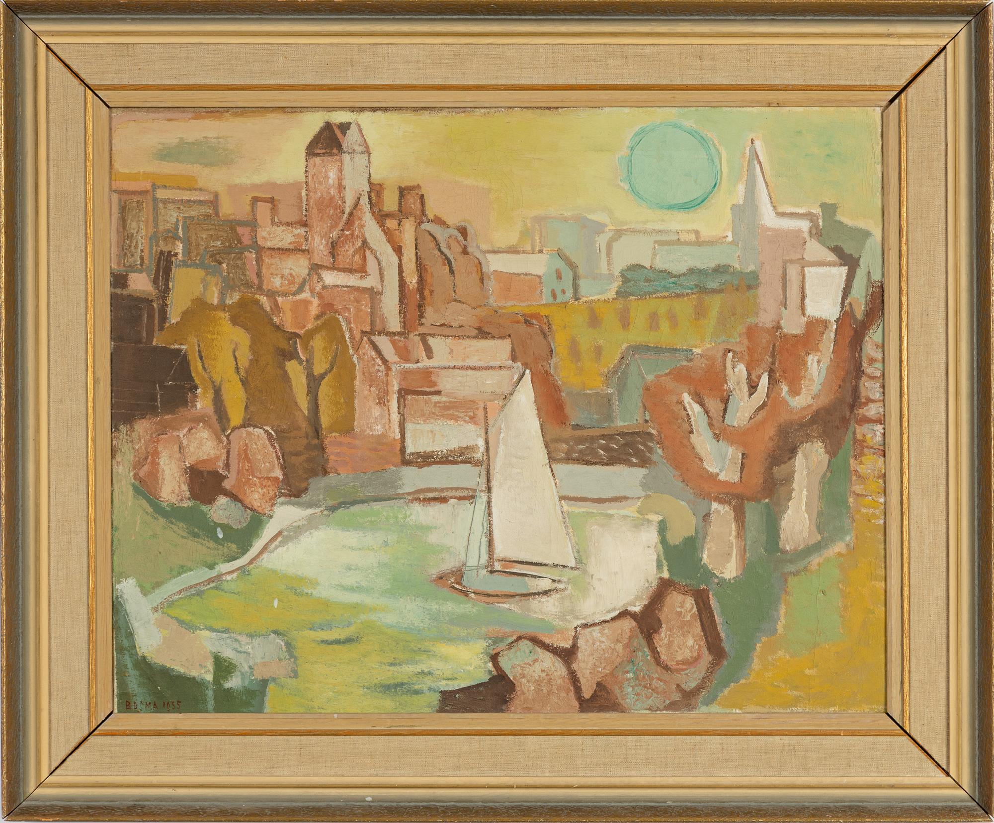 Wim Bosma, oil on canvas, signed and dated 1955.