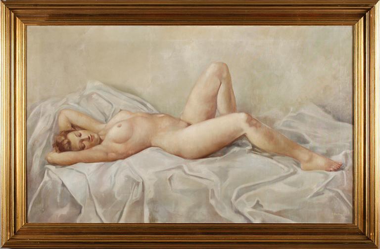 FERNAND JEAN BARBIER, olja på duk, signerad.
