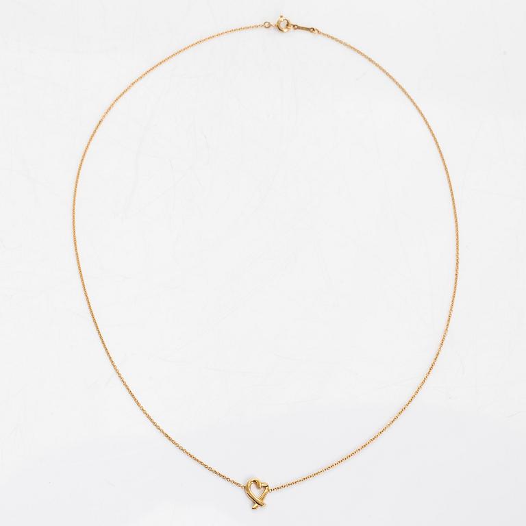 Tiffany & Co, Paloma Picasso, kaulakoru, "Loving Heart", 18K kultaa.